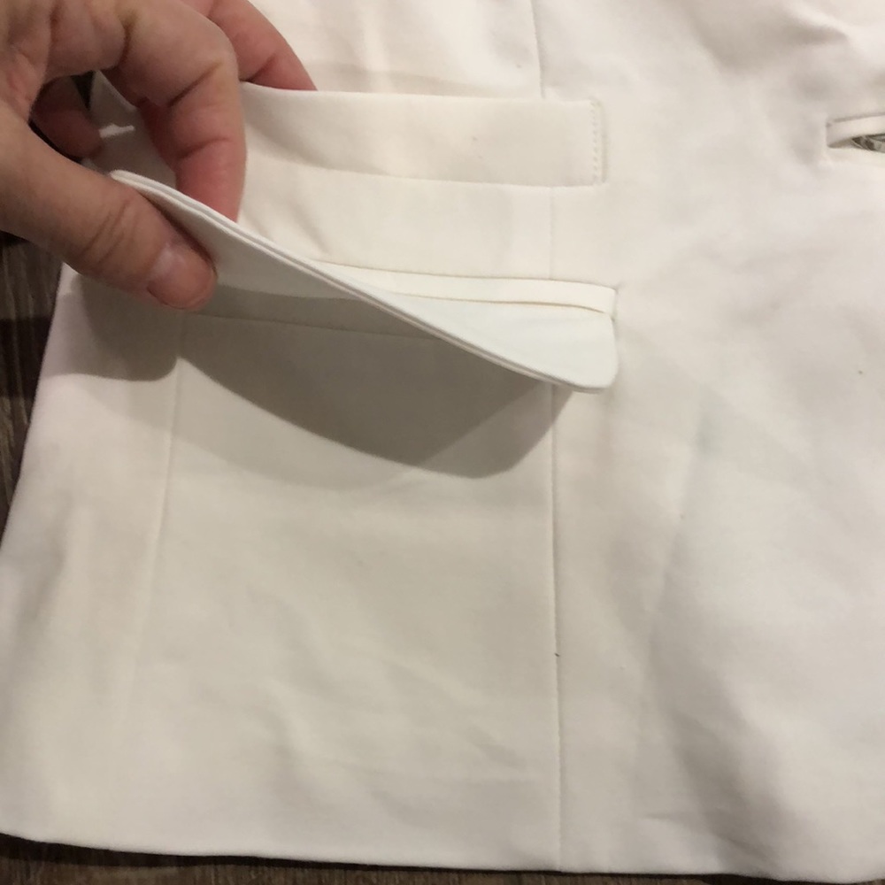 MILLY White Blazer Jacket w/Stretch - Picture 4 of 10